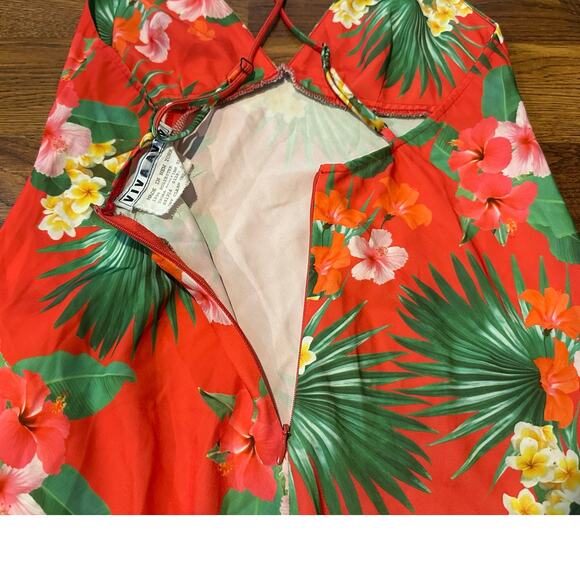 Viva Aviva Ixora Hawaiian Maxi Slip Dress Women’s Size 2 – Tropical Vacay Style - Picture 7 of 10